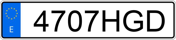 Numer rejestracyjny 4707HGD posiada SEAT EXEO