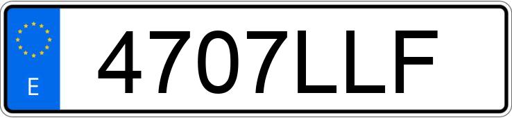 Numer rejestracyjny 4707LLF posiada AUDI A1 SPORTBACK