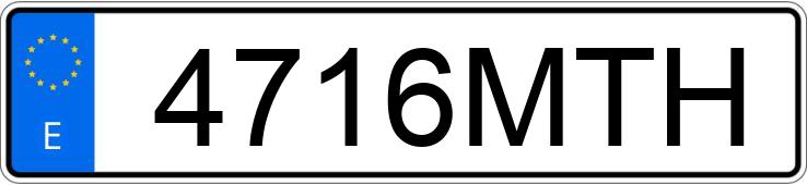 Numer rejestracyjny 4716MTH posiada VOLVO XC40