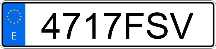 Numer rejestracyjny 4717FSV posiada FORD TRANSIT CONNECT