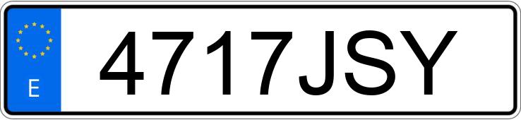 Numer rejestracyjny 4717JSY posiada BMW SERIE 5