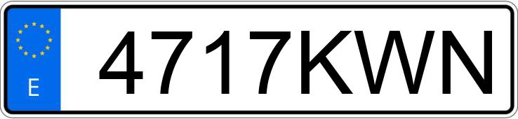 Numer rejestracyjny 4717KWN posiada RENAULT TRAFIC