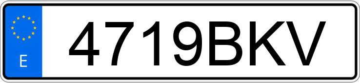 Numer rejestracyjny 4719BKV posiada VOLKSWAGEN EUROVAN