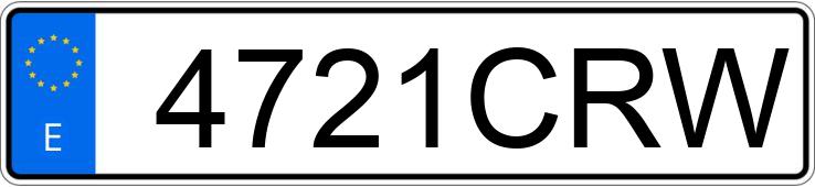 Numer rejestracyjny 4721CRW posiada MITSUBISHI MONTERO SPORT