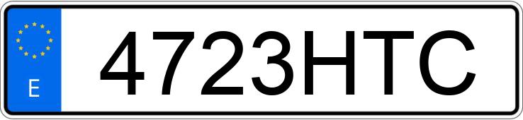 Numer rejestracyjny 4723HTC posiada FORD TOURNEO CONNECT