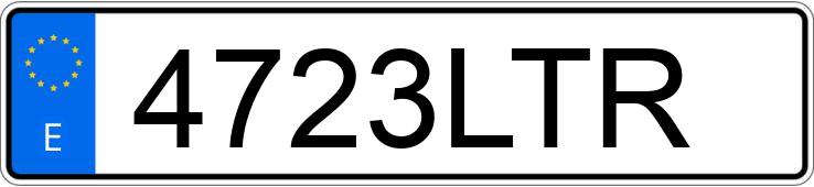 Numer rejestracyjny 4723LTR posiada PEUGEOT EXPERT