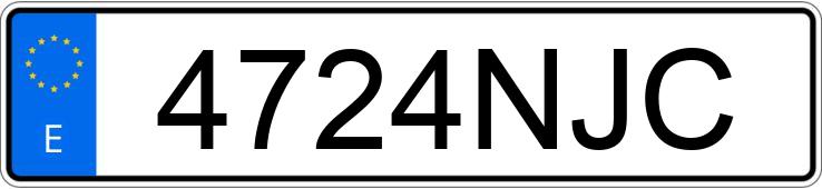 Numer rejestracyjny 4724NJC posiada MERCEDES C (205)