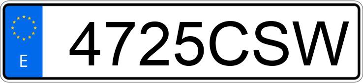 Numer rejestracyjny 4725CSW posiada CHRYSLER VOYAGER