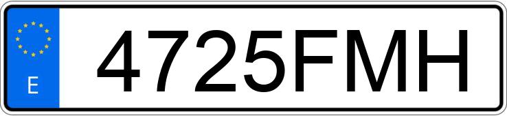 Numer rejestracyjny 4725FMH posiada FORD FIESTA