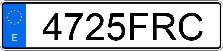 Numer rejestracyjny 4725FRC posiada BMW X3