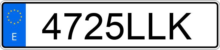 Numer rejestracyjny 4725LLK posiada VOLVO XC60