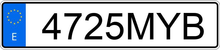 Numer rejestracyjny 4725MYB posiada RENAULT MASTER