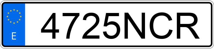 Numer rejestracyjny 4725NCR posiada HONDA CR-V