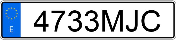 Numer rejestracyjny 4733MJC posiada SWM G01