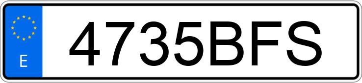 Numer rejestracyjny 4735BFS posiada BMW SERIE 3