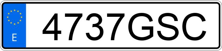 Numer rejestracyjny 4737GSC posiada PEUGEOT 207