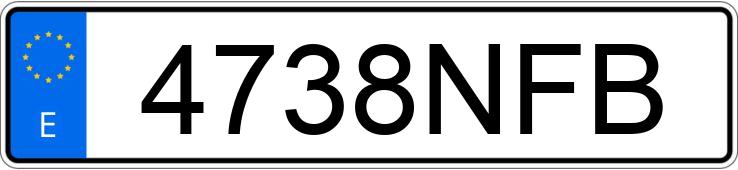 Numer rejestracyjny 4738NFB posiada CITROEN C4