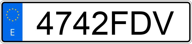 Numer rejestracyjny 4742FDV posiada VOLKSWAGEN TRANSPORTER