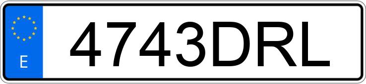 Numer rejestracyjny 4743DRL posiada FORD TRANSIT CONNECT