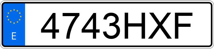 Numer rejestracyjny 4743HXF posiada TOYOTA PRIUS