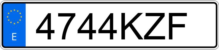 Numer rejestracyjny 4744KZF posiada AUDI A1 SPORTBACK