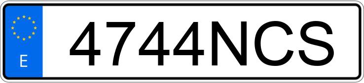 Numer rejestracyjny 4744NCS posiada MERCEDES C (206)