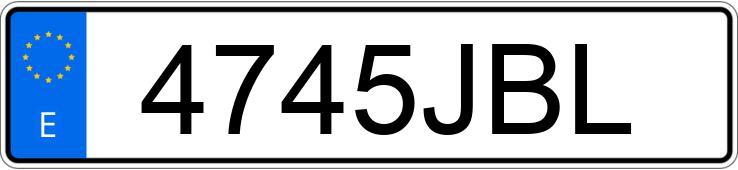 Numer rejestracyjny 4745JBL posiada RENAULT TRAFIC