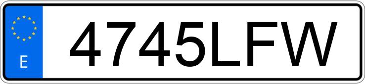 Numer rejestracyjny 4745LFW posiada AUDI A5 SPORTBACK