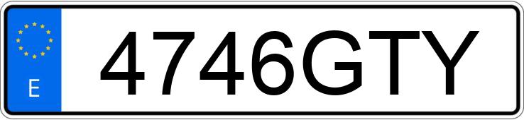 Numer rejestracyjny 4746GTY posiada SEAT IBIZA