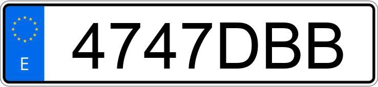 Die Registrierungsnummer 4747DBB hat MITSUBISHI MONTERO SPORT