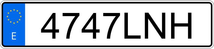 Numer rejestracyjny 4747LNH posiada TOYOTA PROACE