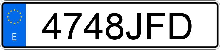 Numer rejestracyjny 4748JFD posiada FORD TRANSIT