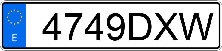 Numer rejestracyjny 4749DXW posiada VOLKSWAGEN POLO