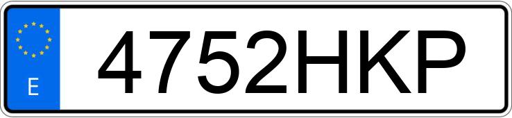 Numer rejestracyjny 4752HKP posiada OPEL CORSA