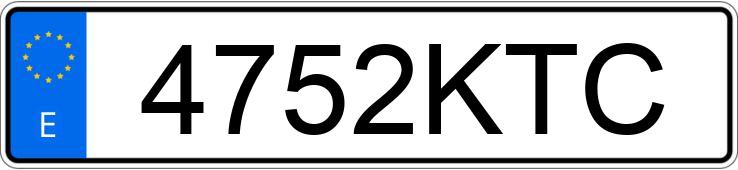 Numer rejestracyjny 4752KTC posiada VOLKSWAGEN T-ROC