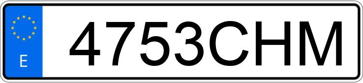 Numer rejestracyjny 4753CHM posiada AUDI A3