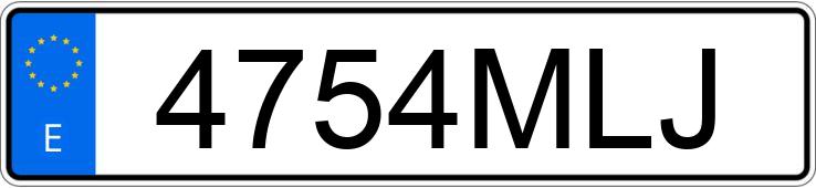 Numer rejestracyjny 4754MLJ posiada VOLKSWAGEN GOLF