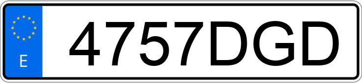 Numer rejestracyjny 4757DGD posiada FORD FIESTA