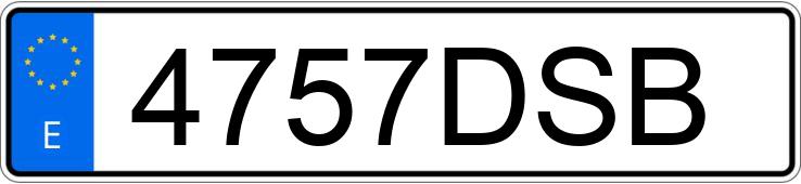 Numer rejestracyjny 4757DSB posiada SEAT IBIZA