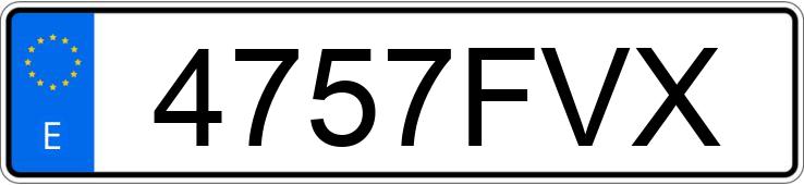 Numer rejestracyjny 4757FVX posiada CITROEN C4 PICASSO 7PZ
