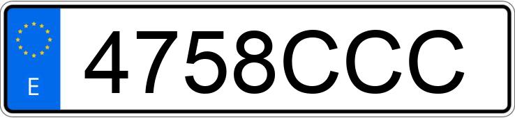 Numer rejestracyjny 4758CCC posiada SEAT CORDOBA