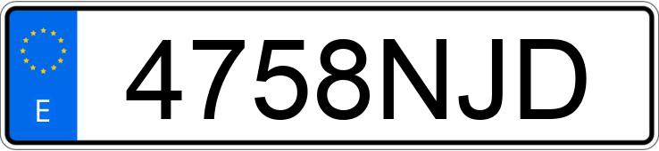 Numer rejestracyjny 4758NJD posiada VOLKSWAGEN GOLF