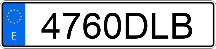 Numer rejestracyjny 4760DLB posiada OPEL VECTRA