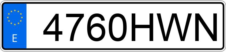 Numer rejestracyjny 4760HWN posiada CITROEN DS3