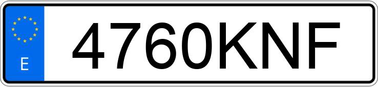 Numer rejestracyjny 4760KNF posiada HONDA CIVIC