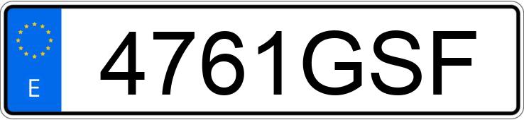 Numer rejestracyjny 4761GSF posiada OPEL ZAFIRA