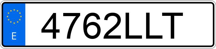 Numer rejestracyjny 4762LLT posiada RENAULT TRAFIC