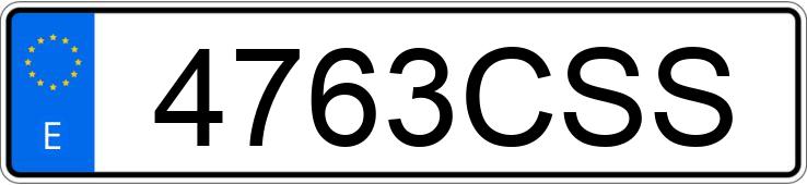 Numer rejestracyjny 4763CSS posiada PEUGEOT 307