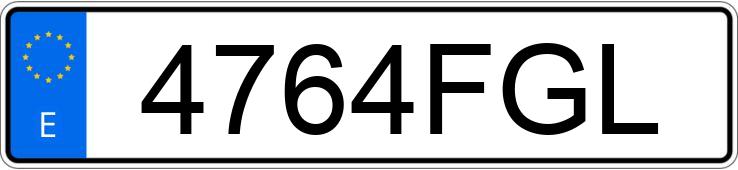 Numer rejestracyjny 4764FGL posiada NISSAN 350 Z