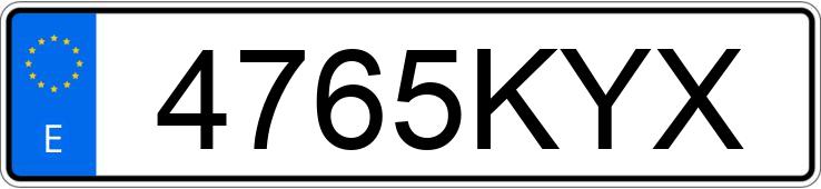 Numer rejestracyjny 4765KYX posiada CITROEN BERLINGO